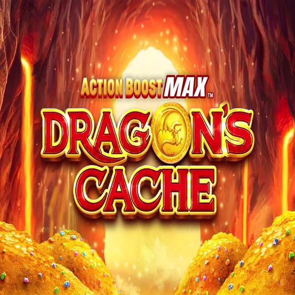 Official Slots logo: Action Boost Max Dragon's Cache by SpinPlay Games at GGBet Casino