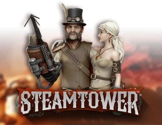 Steam Tower Slot online game logo by NetEnt on ggbett.org